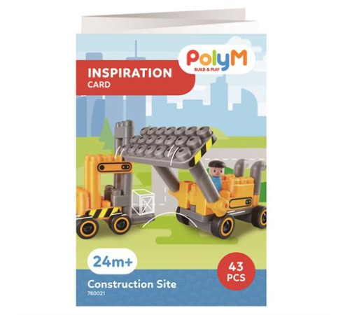 Конструктор PolyM Будівельна техніка 43 ел. (760021) Конструктор PolyM Будівельна техніка 43 ел. (760021)