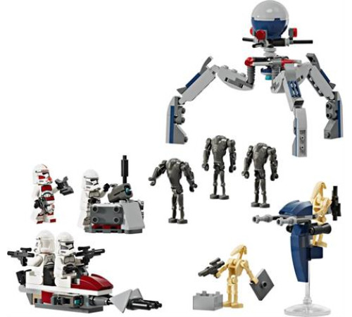 Конструктор LEGO Star Wars Клони-піхотинці й Бойовий дроїд, бойовий набір 215 ел. (75372) Конструктор LEGO Star Wars Клони-піхотинці й Бойовий дроїд, бойовий набір 215 ел. (75372)