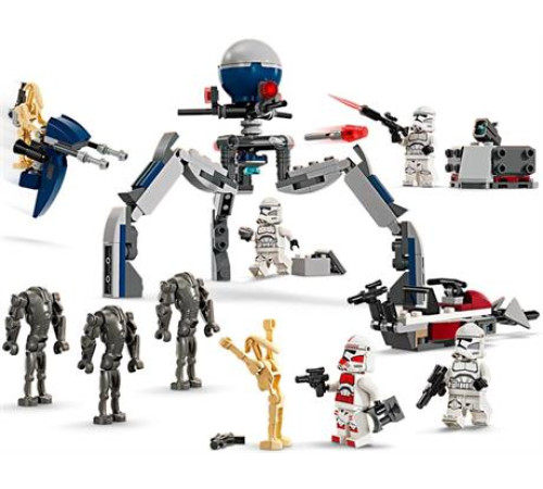 Конструктор LEGO Star Wars Клони-піхотинці й Бойовий дроїд, бойовий набір 215 ел. (75372) Конструктор LEGO Star Wars Клони-піхотинці й Бойовий дроїд, бойовий набір 215 ел. (75372)