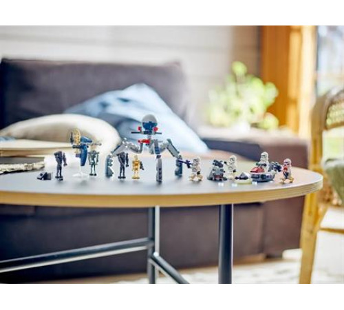 Конструктор LEGO Star Wars Клони-піхотинці й Бойовий дроїд, бойовий набір 215 ел. (75372) Конструктор LEGO Star Wars Клони-піхотинці й Бойовий дроїд, бойовий набір 215 ел. (75372)
