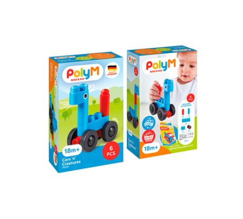 Конструктор PolyM Машинки і звірята 6 ел. (760001) Конструктор PolyM Машинки і звірята 6 ел. (760001)