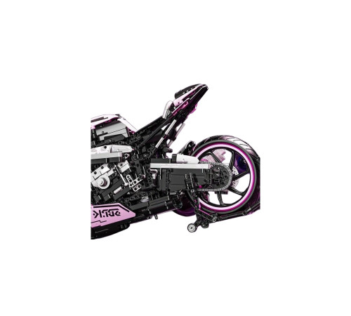 Дитячий конструктор Ramiz Мотоцикл-гонщик 2066 ел, чорно-рожевий