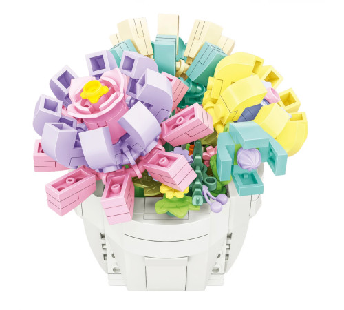 Дитячий конструктор Ramiz 88067A Букет у горщику 253 ел, різнокольоровий