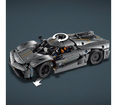 Конструктор LEGO Technic Koenigsegg Jesko Absolut сірий гіперкар 801 ел. (42173)