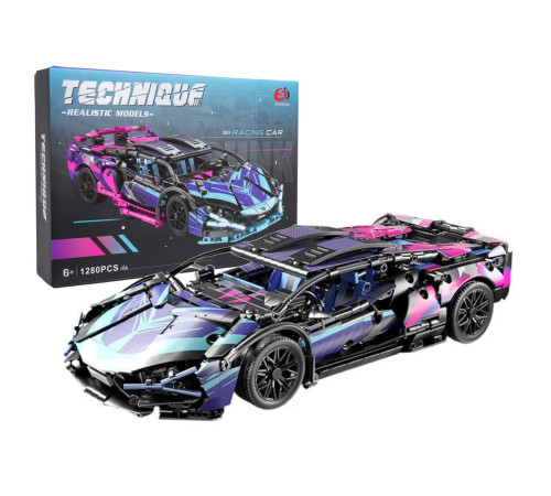 Дитячий конструктор Ramiz 7604 Спорткар 1280 ел, різнокольоровий