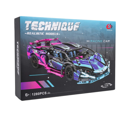 Дитячий конструктор Ramiz 7604 Спорткар 1280 ел, різнокольоровий