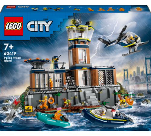 Конструктор LEGO City Поліцейський острів-в'язниця 980 ел. (60419) Конструктор LEGO City Поліцейський острів-в'язниця 980 ел. (60419)