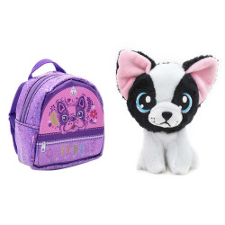 М'яка іграшка Funville Cutekins Домашні улюбленці у сумочках Бульдог 10 см