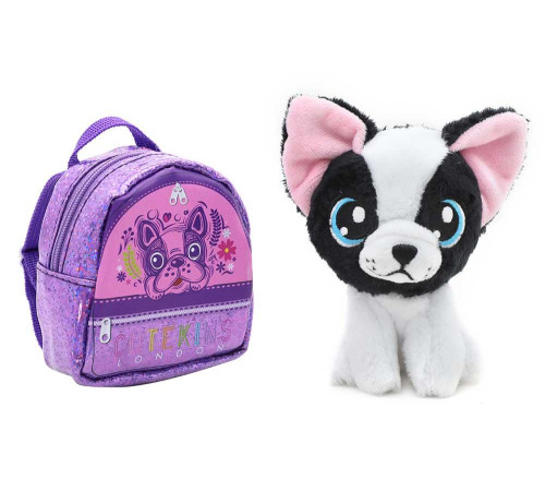 М'яка іграшка Funville Cutekins Домашні улюбленці у сумочках Бульдог 10 см