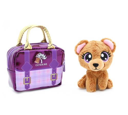 М'яка іграшка Funville Cutekins Домашні улюбленці у сумочках Ведмедик 10 см