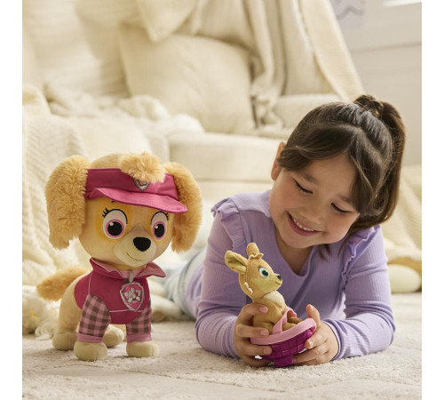 М'яка іграшка Spin Master Цуценя Скай з улюбленцем 30 см "Щенячий патруль"