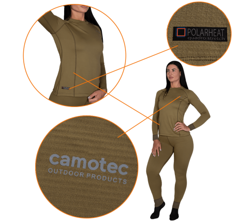Жіноча термобілизна Pani Polarheat QS Tan (7298), XS Жіноча термобілизна Pani Polarheat QS Tan (7298), XS