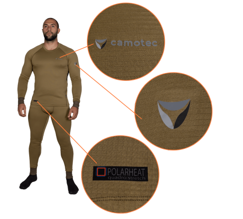 Термобілизна Polarheat quadro stretch 3.0 Tan (7295), S Термобілизна Polarheat quadro stretch 3.0 Tan (7295), S