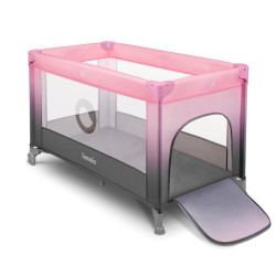 Манеж Lionelo STEFI - рожево-сірий