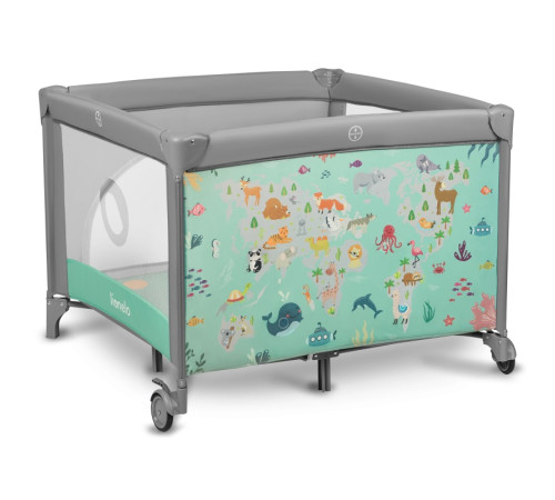 Манеж Lionelo MILLE GREY GREEN