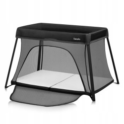 Ліжечко-манеж Lionelo ALICE BLACK 110,5 х 74,5 х 68 см - чорний