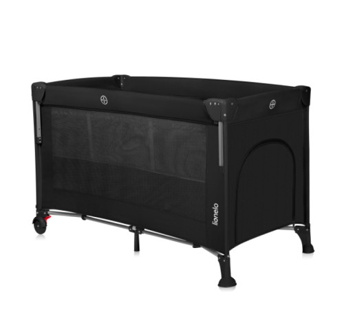 Ліжечко-манеж Lionelo ELLEN BLACK CARBON 125,5 х 65,5 х 77,8 см - чорний