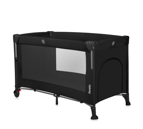 Ліжечко-манеж Lionelo ELLEN BLACK CARBON 125,5 х 65,5 х 77,8 см - чорний