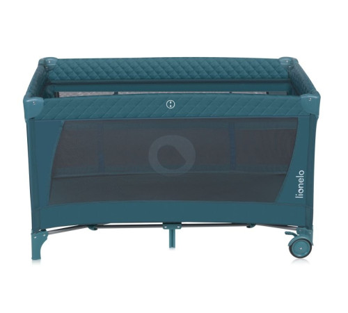 Ліжечко-манеж Lionelo FLOWER GREEN TURQUOISE 84 х 125 х 41 см - зелений