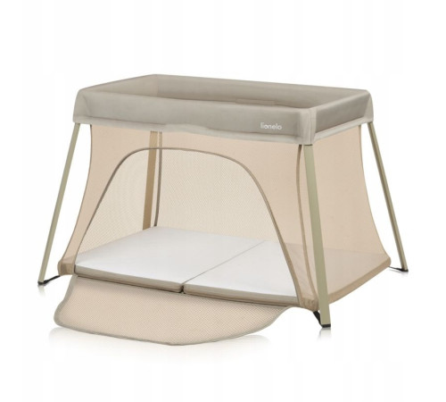 Ліжечко-манеж Lionelo ALICE BEIGE OLIVE 110,5 х 74,5 х 68 см - оливковий