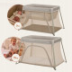 Ліжечко-манеж Lionelo ALICE BEIGE OLIVE 110,5 х 74,5 х 68 см - оливковий