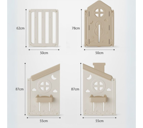 Дитячий манеж inSPORTline Doorino 150 x 180 x 100 см, бежевий