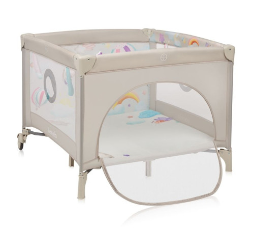 Манеж Lionelo MILLE PLUS GREY BEIGE 100 x 100 x 77 см - бежевий