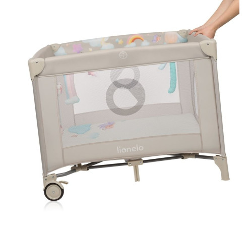 Манеж Lionelo MILLE PLUS GREY BEIGE 100 x 100 x 77 см - бежевий