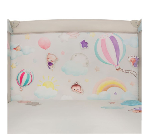 Манеж Lionelo MILLE PLUS GREY BEIGE 100 x 100 x 77 см - бежевий