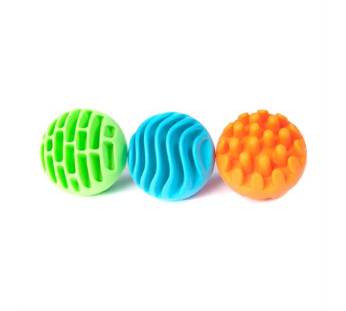 Прорізувач-брязкальце Fat Brain Toys Sensory Rollers Сенсорні кулі 3 шт. (F161ML) Прорізувач-брязкальце Fat Brain Toys Sensory Rollers Сенсорні кулі 3 шт. (F161ML)