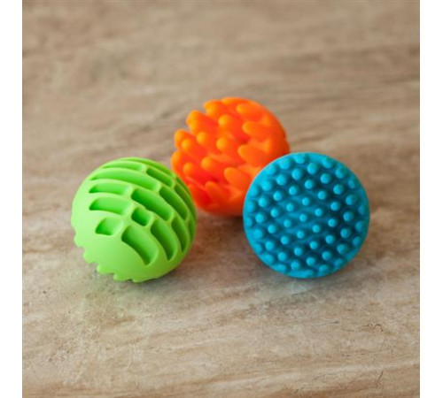 Прорізувач-брязкальце Fat Brain Toys Sensory Rollers Сенсорні кулі 3 шт. (F161ML) Прорізувач-брязкальце Fat Brain Toys Sensory Rollers Сенсорні кулі 3 шт. (F161ML)
