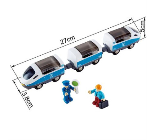 Набір для іграшкової залізниці Hape Поїзд Інтерсіті з вагонами (E3728)