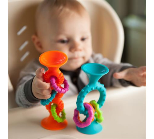 Прорізувач-брязкальце на присосках Fat Brain Toys pipSquigz Loops помаранчевий (F165ML) Прорізувач-брязкальце на присосках Fat Brain Toys pipSquigz Loops помаранчевий (F165ML)