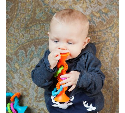 Прорізувач-брязкальце на присосках Fat Brain Toys pipSquigz Loops помаранчевий (F165ML) Прорізувач-брязкальце на присосках Fat Brain Toys pipSquigz Loops помаранчевий (F165ML)