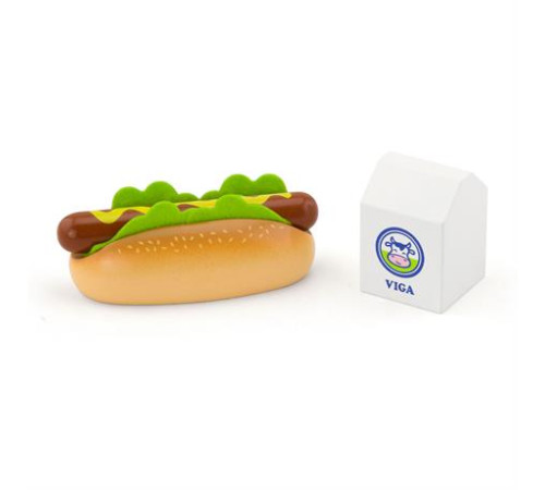 Іграшкові продукти Viga Toys Дерев'яні хот-дог і молоко (51601) Іграшкові продукти Viga Toys Дерев'яні хот-дог і молоко (51601)