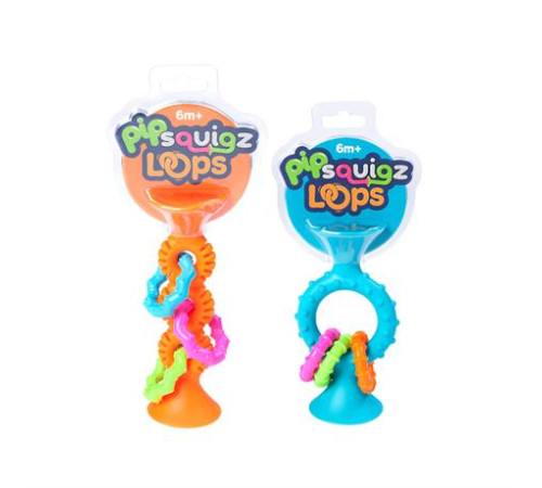 Прорізувач-брязкальце на присосках Fat Brain Toys pipSquigz Loops помаранчевий (FA165-1) Прорізувач-брязкальце на присосках Fat Brain Toys pipSquigz Loops помаранчевий (FA165-1)