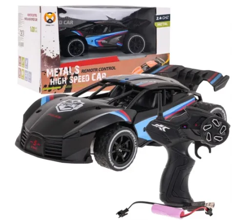 Швидкісна металева машина 1:20 R / C чорний Швидкісна металева машина 1:20 R / C чорний