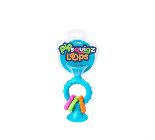 Прорізувач-брязкальце на присосках Fat Brain Toys pipSquigz Loops бірюзовий (FA166-1) Прорізувач-брязкальце на присосках Fat Brain Toys pipSquigz Loops бірюзовий (FA166-1)