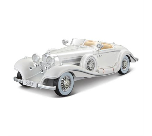 Автомодель Maisto 1936 Mercedes-Benz 500K Specialroadster 1:18 білий (36055 white) Автомодель Maisto 1936 Mercedes-Benz 500K Specialroadster 1:18 білий (36055 white)