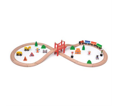 Іграшкова залізниця Viga Toys дерев'яна 39 ел. (50266) Іграшкова залізниця Viga Toys дерев'яна 39 ел. (50266)