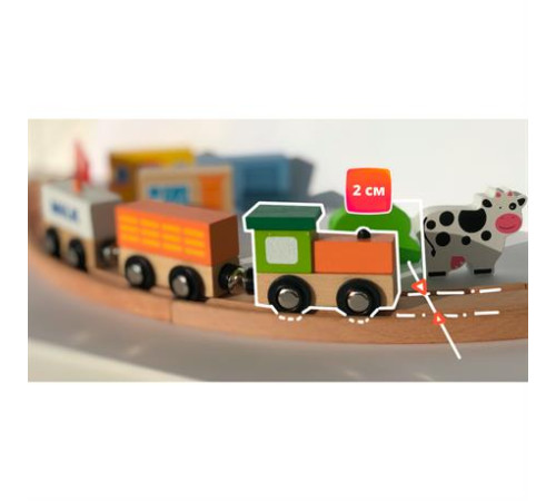 Іграшкова залізниця Viga Toys дерев'яна 39 ел. (50266) Іграшкова залізниця Viga Toys дерев'яна 39 ел. (50266)