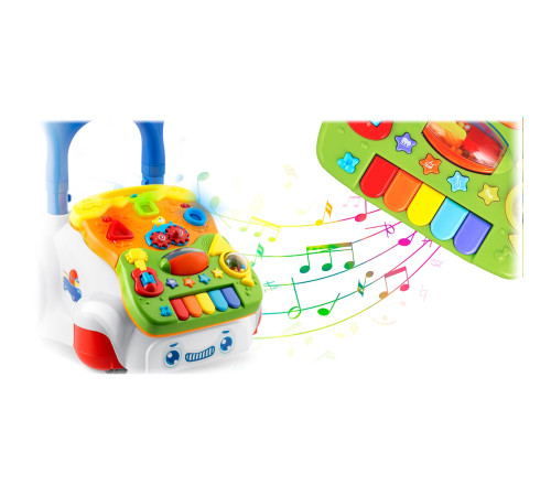 Каталка 2-в-1 інтерактивна Ricokids біла Каталка 2-в-1 інтерактивна Ricokids біла