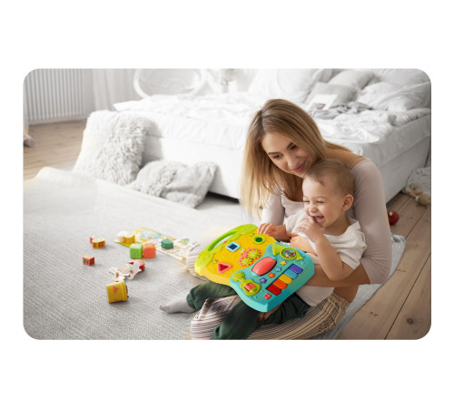 Каталка 2-в-1 інтерактивна Ricokids бірюзова Каталка 2-в-1 інтерактивна Ricokids бірюзова