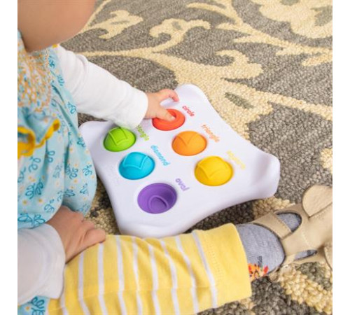 Сенсорна іграшка Fat Brain Toys Dimpl Duo Колір Форма Брайль (F208EN) Сенсорна іграшка Fat Brain Toys Dimpl Duo Колір Форма Брайль (F208EN)