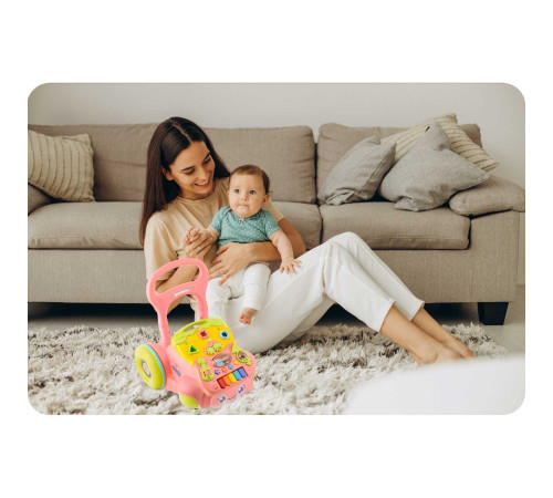 Каталка 2-в-1 інтерактивна Ricokids рожева Каталка 2-в-1 інтерактивна Ricokids рожева