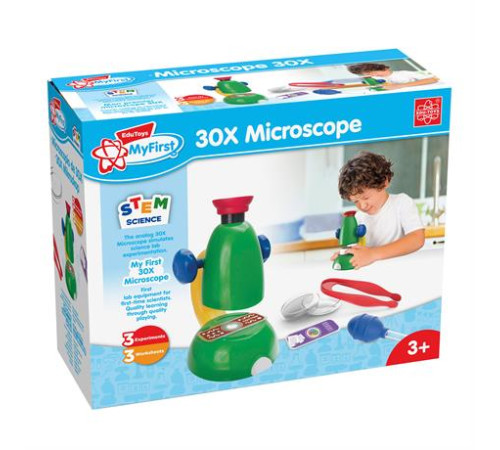 Набір для досліджень Edu-Toys Мій перший мікроскоп зі збільшенням у 30 разів (JS003) Набір для досліджень Edu-Toys Мій перший мікроскоп зі збільшенням у 30 разів (JS003)
