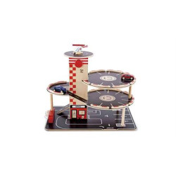 Дерев'яний автотрек Hape з паркінгом та вертолітним майданчиком (E3002)