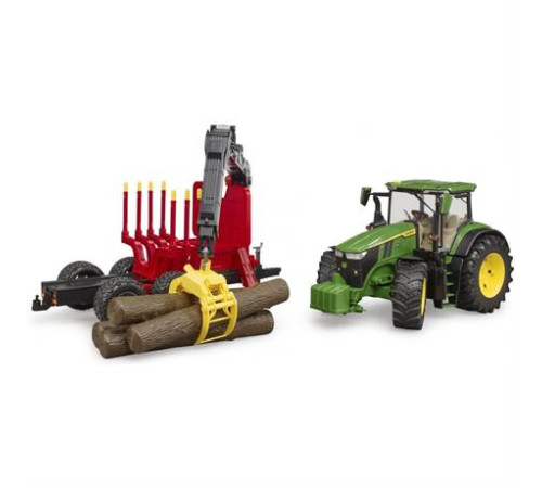 Модель Bruder Трактор John Deere з причепом та маніпулятором 1:16 (03154) Модель Bruder Трактор John Deere з причепом та маніпулятором 1:16 (03154)