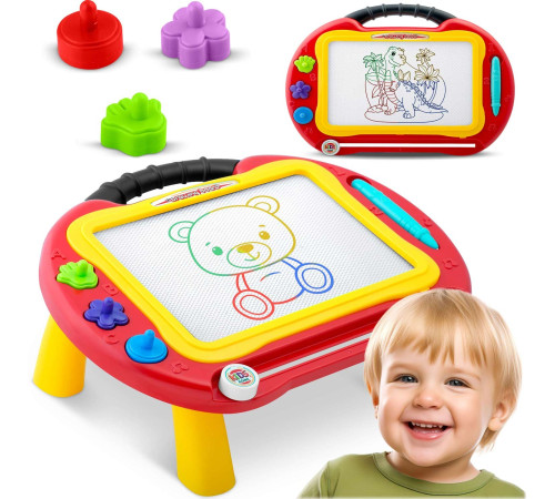 Дошка-столик для малювання Ricokids червона Дошка-столик для малювання Ricokids червона
