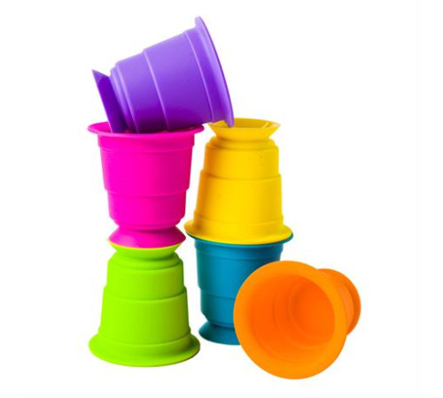 Тактильна Іграшка Fat Brain Toys Suction Kupz М'які чашки 6 шт. (F183ML) Тактильна Іграшка Fat Brain Toys Suction Kupz М'які чашки 6 шт. (F183ML)